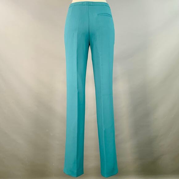 SIES MARJAN Size 30 Teal Wool Blend Crepe Low Rise Straight Dress Pants - Picture 2 of 3